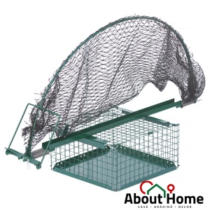 Capcană pentru uliu, vultur, șoim Buha,  captură vie, 100 cm, compartiment pentru momeală, ochiuri 2.5x2.5 cm