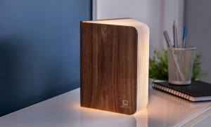 Lampa de birou din lemn natural 