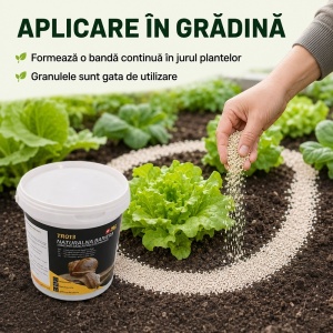 Repelent granule anti melci și limacși Pro, soluție naturală, greutate 800 grame, non-toxic