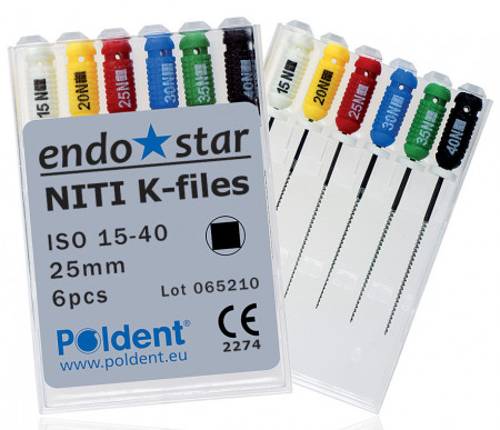 Ace K-File NiTi 25 mm 6 buc Endostar