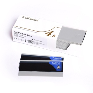 Hartie articulatie TrollFoil Blue 4.5 microni 80 buc Directa Dental