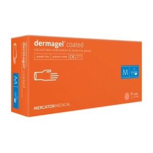 Manusi nepudrate latex Dermagel 100 buc Mercator
