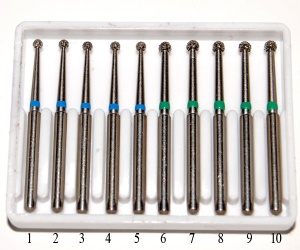 Freze diamantate turbina lungi globulare MDT