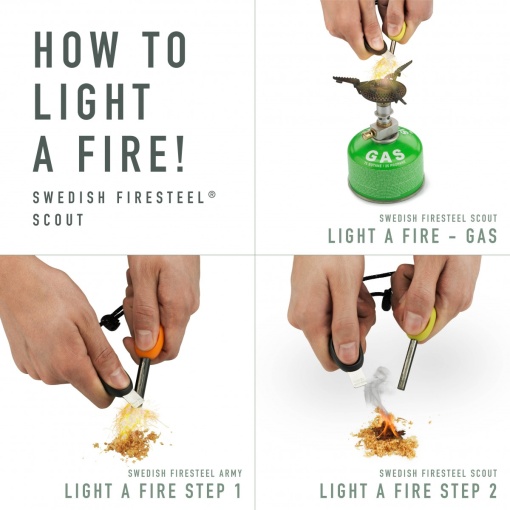 Amnar Swedish FireSteel BIO scout 2in1, LIGHT MY FIRE - Img 11