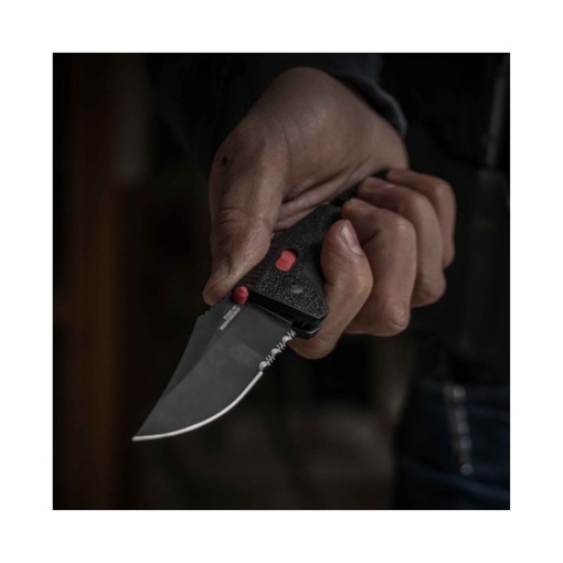 Briceag SOG - Trident AT - Negru &amp; Rosu, Serrated - Img 6