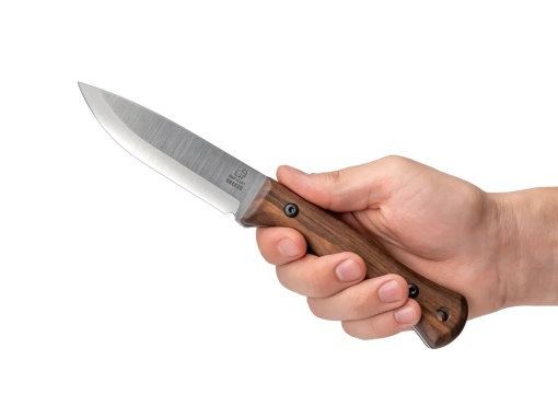 BSH6 Breez Cutit bushcraft din otel carbon cu maner de nuc si teaca piele, BeaverCraft - Img 2