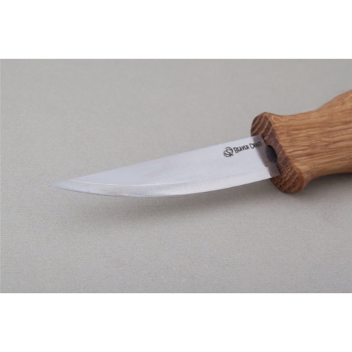 C4 Cutit de cioplit Sloyd cu maner de stejar, BeaverCraft - Img 2