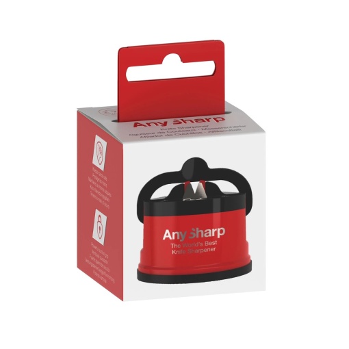 Dispozitiv de ascutit cutite ANYSHARP cu carcasa plastic, Red - Img 3