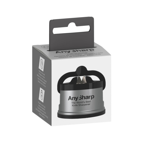 Dispozitiv de ascutit cutite ANYSHARP cu carcasa plastic, Silver - Img 3