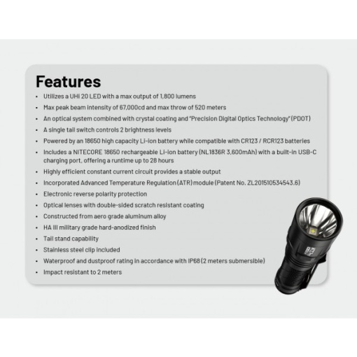 Nitecore MT2C Pro, Lanterna Mana - Img 7