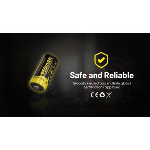 Nitecore NL169, Acumulator RCR123A - Img 9