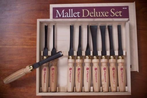 Set 10 piese DELUXE cu dalti de mana pentru sculptura MC100, Flexcut - Img 2