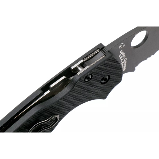 Briceag Lil' Native® G-10 negru / lama neagra, Spyderco - Img 11