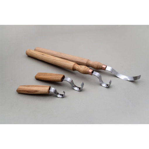S11 Set 4 cutite cu carlig de sculptura/cioplit BeaverCraft - Img 2