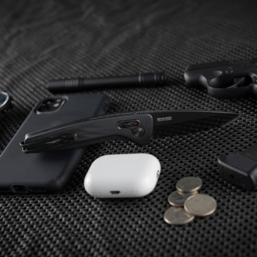 Briceag automat SOG One-Zero AU - Black + Chrome - Img 6