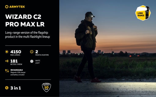 F06702C Wizard C2 Pro Max LR - lumina alba, Armytek - Img 6