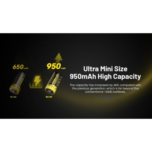 Nitecore NL169, Acumulator RCR123A - Img 4
