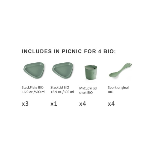 PICNIC FOR 4 BIO set vase picnic pt 4 persoane, LIGHT MY FIRE - Img 2