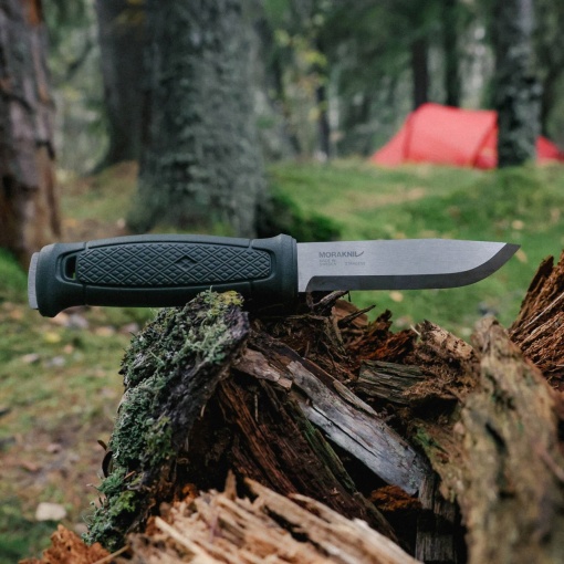 Cutit Garberg Green INOX, cu teaca de polimer pentru outdoor, vanatoare, bushcraft, Morakniv - Img 2
