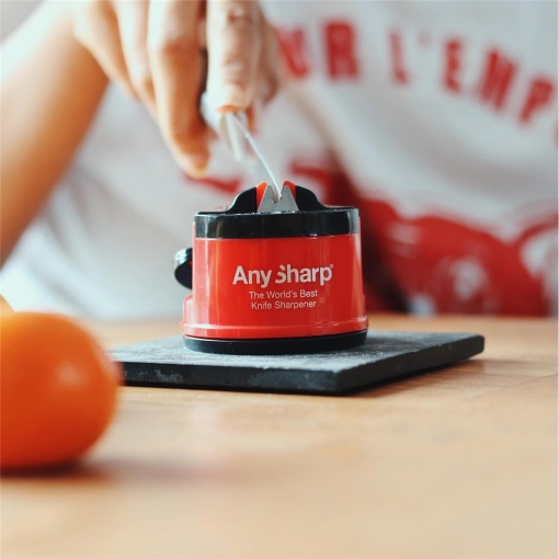 Dispozitiv de ascutit cutite ANYSHARP cu carcasa plastic, Red - Img 8