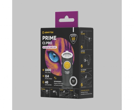 F07901C Lanterna Prime C1 Pro Magnet USB White, Armytek - Img 4