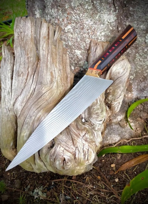Otel Damasc pentru cutite, Damasteel DS93X, DenseTwistFlatGround 100x3.0x340mm - Img 10