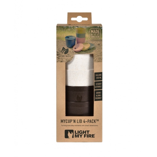 Set 4 cani mici cu capac MyCup´n Lid Short BIO, LIGHT MY FIRE - Img 4