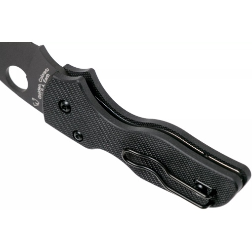 Briceag Lil' Native® G-10 negru / lama neagra, Spyderco - Img 4