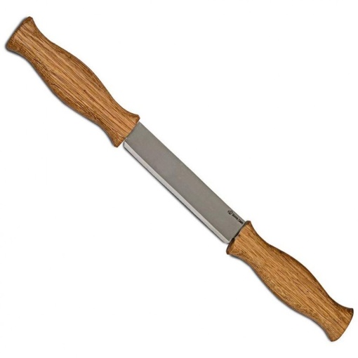 DK1S Cutit de tragere cu maner de stejar si teaca de piele, BeaverCraft - Img 6