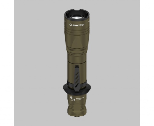 F07501WO Lanterna tactica Dobermann Pro Magnet USB Olive - Warm, Armytek - Img 2