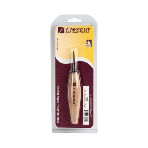 Micro dalta adanca cu varf in V la 45° pentru sculptura in lemn, Flexcut - Img 7