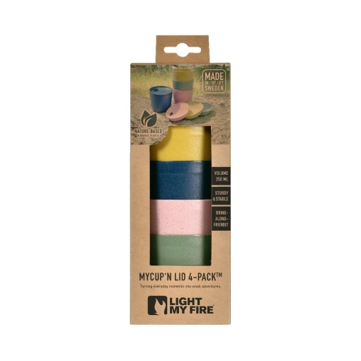 Set 4 cani mici cu capac MyCup´n Lid Short BIO, LIGHT MY FIRE - Img 5