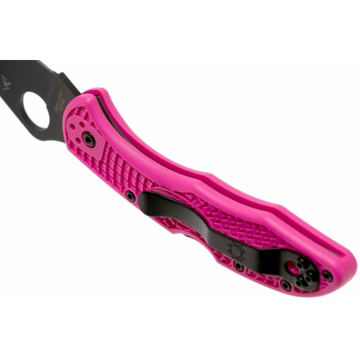 Briceag Delica® 4 FRN roz lama neagra, Spyderco - Img 4