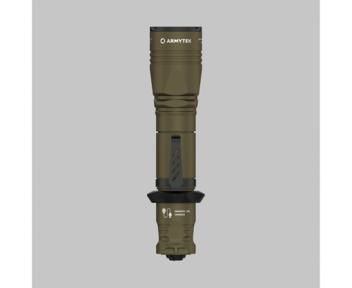 F07501WO Lanterna tactica Dobermann Pro Magnet USB Olive - Warm, Armytek - Img 3