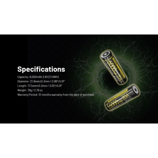 Nitecore NL2160HPi, Acumulator 21700i - Img 3