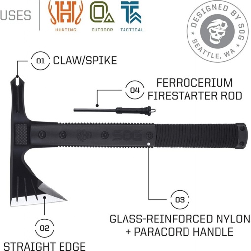 Topor SOG SURVIVAL HAWK - BLACK SK 1001-CP - Img 9
