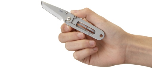 Briceag K.I.S.S. Silver w/Triple Point Serrations, CRKT - Img 7
