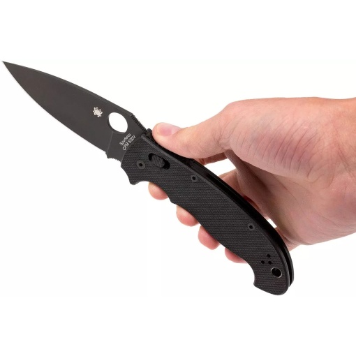 Briceag Manix™ 2 XL G-10 negru / lama neagra, Spyderco - Img 6
