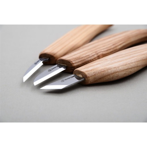 S12 Set 3 cutite sculptura/cioplit in lemn pentru incepatori BeaverCraft - Img 4