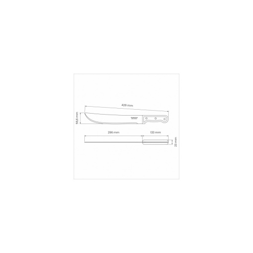 Maceta maner lemn, dimensiuni lama 304x50 mm - Img 2