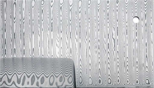 Otel Damasc pentru cutite, Damasteel DS93X, DenseTwistFlatGround 100x3.0x340mm - Img 3