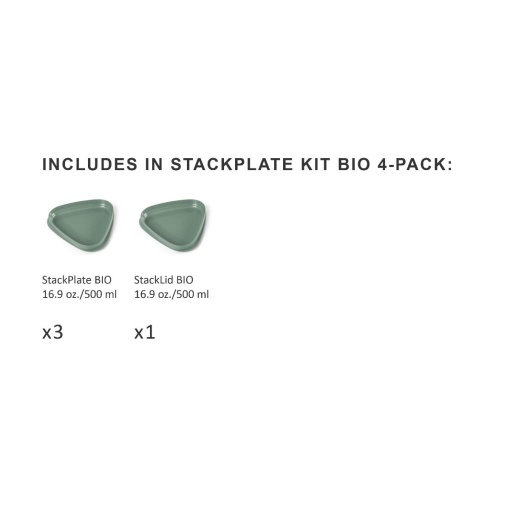 Set farfurii stivuibile StackPlate Kit BIO, 4 persoane, LIGHT MY FIRE - Img 3