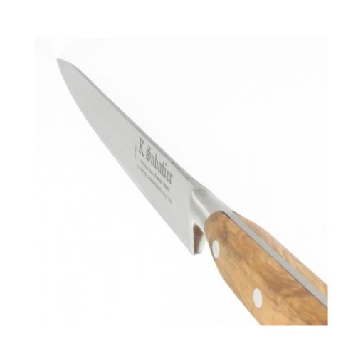 Cutit de filetat, lungime 20cm, maner din lemn de maslin, Sabatier Au Carbone - Olive. - Img 2