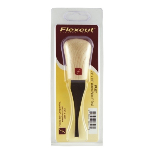Dalta de mana lama forma V 70°, 63 mm pentru sculptura/cioplire lemn cu maner fix FR307, Flexcut - Img 2
