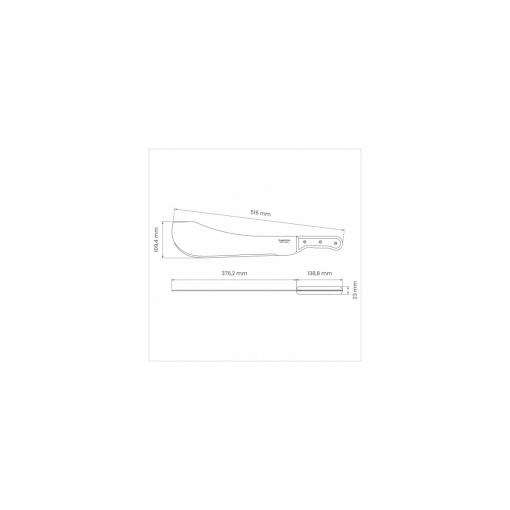 Maceta maner lemn, dimensiuni lama 380x110mm - Img 2