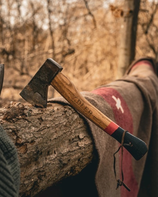 Topor Scout Hatchet cu teaca din piele Adler Tools - Img 8