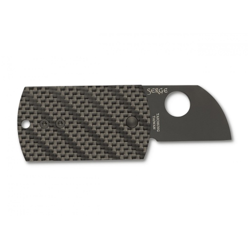 Briceag Dog Tag Folder CF/G-10 Laminate Black, Spyderco - Img 2