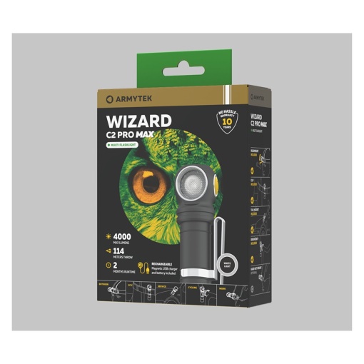 Lanterna multifunctionala Armytek Wizard C2 Pro Max Magnet USB - lumina calda - Img 6