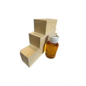 Set 4 blocuri din lemn de tei pentru cioplit 47 x 47 mm cu 100 ml ulei tung