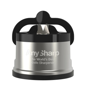 Dispozitiv de ascutit cutite ANYSHARP cu carcasa metalica, Pro Silver